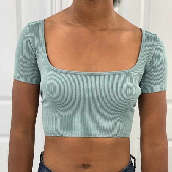 Zara Tops - ZARA Limitless Contour Square Neck Top